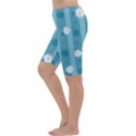 Gardenia Flowers White Blue Cropped Leggings  View2