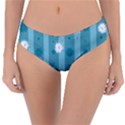 Gardenia Flowers White Blue Reversible Classic Bikini Bottoms View1