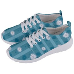 Gardenia Flowers White Blue Men s Lightweight Sports Shoes by Grandong