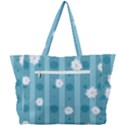 Gardenia Flowers White Blue Simple Shoulder Bag View3