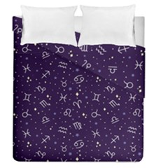 Vector Seamless Dark Zodiac Sign Star Symbol Pattern Duvet Cover Double Side (queen Size) by Grandong