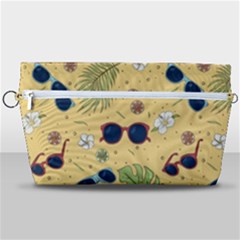 Seamless Pattern Of Sunglasses Tropical Leaves And Flower Handbag Organizer