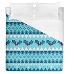 Blue Christmas Vintage Ethnic Seamless Pattern Duvet Cover (queen Size) by Grandong