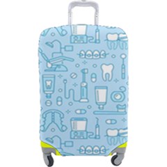 Dentist Blue Seamless Pattern Luggage Cover (large) by Grandong