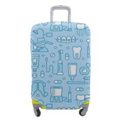 Dentist Blue Seamless Pattern Luggage Cover (small) by Grandong