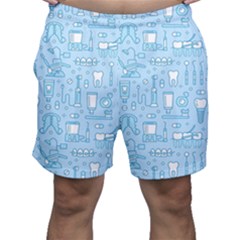 Dentist Blue Seamless Pattern Men s Shorts by Grandong