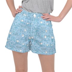 Dentist Blue Seamless Pattern Women s Ripstop Shorts by Grandong