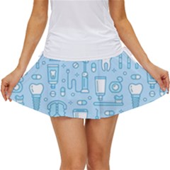 Dentist Blue Seamless Pattern Women s Skort by Grandong