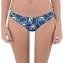 Cute Seamless Owl Background Pattern Reversible Hipster Bikini Bottoms by Grandong