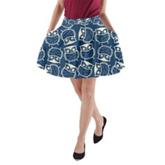 Cute Seamless Owl Background Pattern A-line Pocket Skirt by Grandong