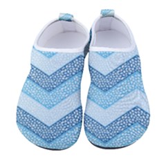 Seamless Pattern Of Cute Summer Blue Line Zigzag Kids  Sock-style Water Shoes by Grandong