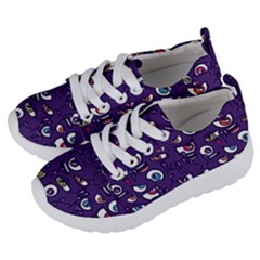 Eye Artwork Decor Eyes Pattern Purple Form Backgrounds Illustration Kids  Lightweight Sports Shoes by Grandong