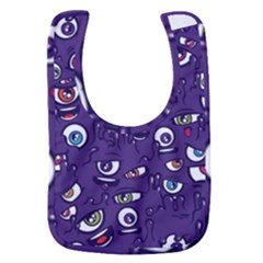 Eye Artwork Decor Eyes Pattern Purple Form Backgrounds Illustration Baby Bib by Grandong