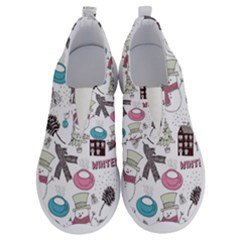 Christmas Themed Collage Winter House New Year No Lace Lightweight Shoes