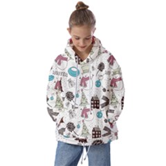 Christmas Themed Collage Winter House New Year Kids  Oversized Hoodie by Grandong