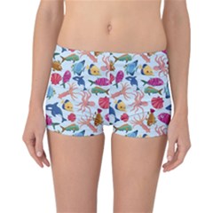 Sea Creature Themed Artwork Underwater Background Pictures Reversible Boyleg Bikini Bottoms by Grandong