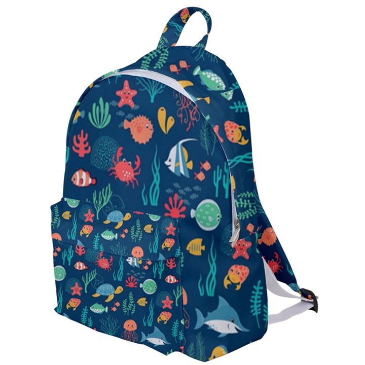 Variety Of Fish Illustration Turtle Jellyfish Art Texture The Plain Backpack