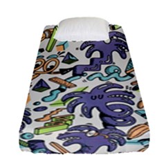 Purple Orange Green Blue Cartoon Fitted Sheet (single Size) by Grandong