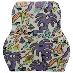 Purple Orange Green Blue Cartoon Car Seat Velour Cushion  by Grandong