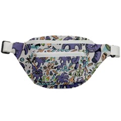 Purple Orange Green Blue Cartoon Fanny Pack by Grandong