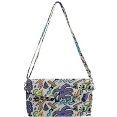 Purple Orange Green Blue Cartoon Removable Strap Clutch Bag by Grandong