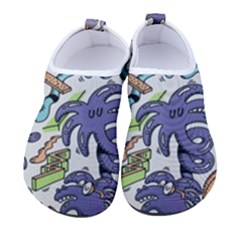 Purple Orange Green Blue Cartoon Women s Sock-style Water Shoes by Grandong