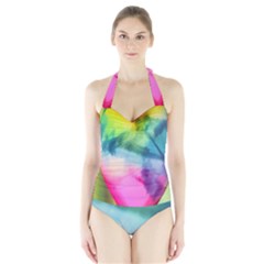 Heart Design Halter Swimsuit by Trending