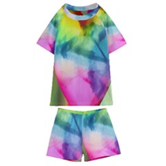 Heart Design Kids  Swim Tee And Shorts Set by Trending