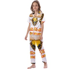 Images (32) Kids  Satin Short Sleeve Pajamas Set