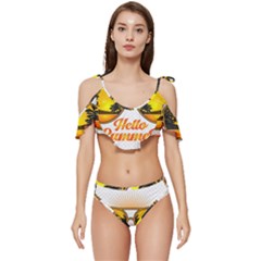 Images (32) Ruffle Edge Tie Up Bikini Set	