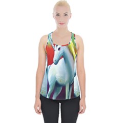 Unicorn Design Piece Up Tank Top