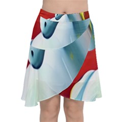 Unicorn Design Chiffon Wrap Front Skirt