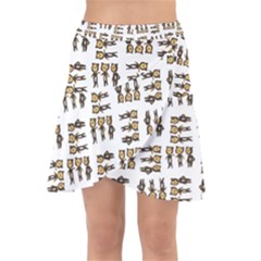 Sketchy Bear Kiddos Wrap Front Skirt