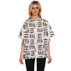 Sketchy Bear Kiddos Women s Batwing Button Up Shirt