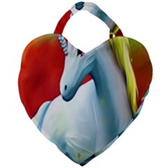 Unicorn Design Giant Heart Shaped Tote