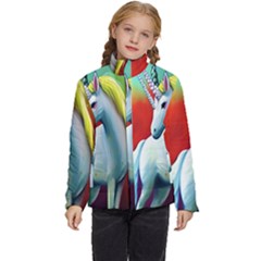 Unicorn Design Kids  Puffer Bubble Jacket Coat