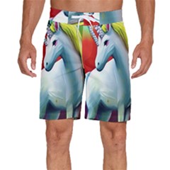 Unicorn Design Men s Beach Shorts