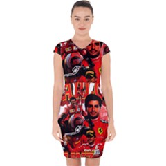 Carlos Sainz Capsleeve Drawstring Dress 