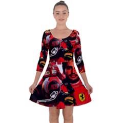 Carlos Sainz Quarter Sleeve Skater Dress by Boster123