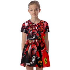 Carlos Sainz Kids  Short Sleeve Pinafore Style Dress by Boster123