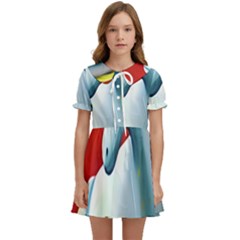 Unicorn Design Kids  Sweet Collar Dress