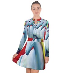 Unicorn Design Long Sleeve Panel Dress