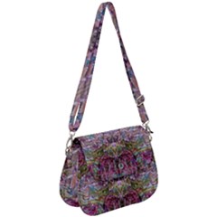 Trama Blend Saddle Handbag by kaleidomarblingart