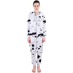 Monochrome Mirage  Hooded Jumpsuit (ladies) by dflcprintsclothing