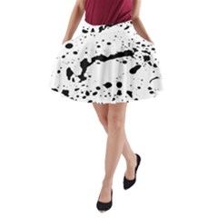 Monochrome Mirage  A-line Pocket Skirt by dflcprintsclothing