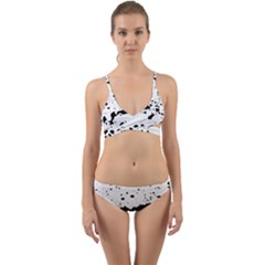 Monochrome Mirage  Wrap Around Bikini Set by dflcprintsclothing