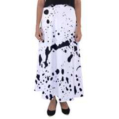 Monochrome Mirage  Flared Maxi Skirt by dflcprintsclothing