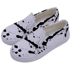 Monochrome Mirage  Kids  Canvas Slip Ons by dflcprintsclothing