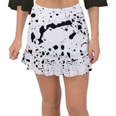 Monochrome Mirage  Fishtail Mini Chiffon Skirt by dflcprintsclothing