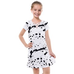 Monochrome Mirage  Kids  Cross Web Dress by dflcprintsclothing